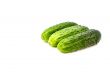 Three cucumbers isolated on a whiteground.