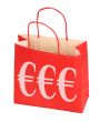 red shopping bag with Euro sign