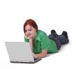 Teenager with a laptop