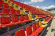 Lines of color seats.