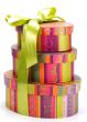 pyramid of colorful gift boxes