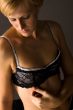 Beautiful blond girl in stilish lingerie