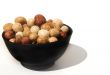 Bowl of Asian crackers