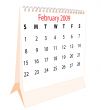 Calendar of a desktop 2009 for February