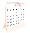 Calendar of a desktop 2009 for April