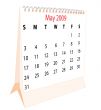 Calendar of a desktop 2009 for May