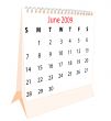 Calendar of a desktop 2009 for June