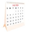Calendar of a desktop 2009 for July