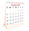 Calendar of a desktop 2009 for October