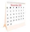 Calendar of a desktop 2009 for November