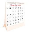 Calendar of a desktop 2009 for December