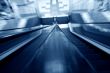 blurred escalator