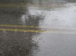 heavy rain on the street