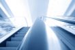 blurred escalator background
