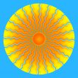 Sun Streaks  with gradient colors