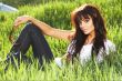 woman rest on the grass