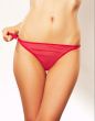 woman in red underwear on white