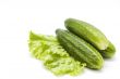 Cucumbers on lettuce