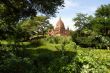Park and brick temple