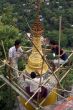 Workers and stupa