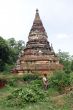 Stupa and man