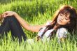 woman rest on the grass
