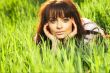 woman rest on the grass