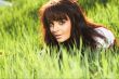 woman rest on the grass