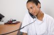 Doctor in her office