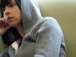 pensive girl in a hoody
