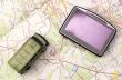 GPS and car on map