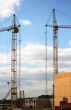 Two construction crane