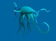 green-blue jellyfish
