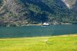 Small Ferry in Norwegian Fjord