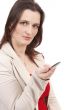 Beautiful brunette businesswoman