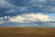 Landscape with cloudy sky
