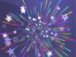 Bursting flying stars illustration