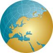 Map of Eurpe on globe  illustration