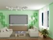 Interior of a living room. 3D image.