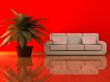 Interior of a living room. 3D image.