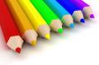 Set of color pencils. the 3D  image.
