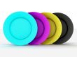 Set of plates in colours of a CMYK. 3D image.