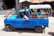 Blue taxi in Mandalay