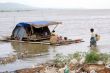 Women and houseboat