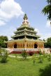 Green grass and pagoda