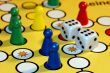 Game, pawns and dice.