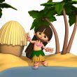 Toon Hula Girl