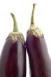 Two aubergine closeup