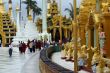 People and golden stupa