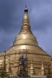 Darl clouds and stupa